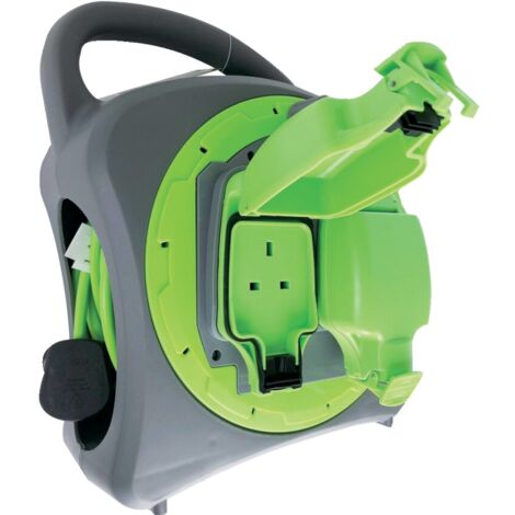Status 20m Double Socket Weatherproof Cable Reel