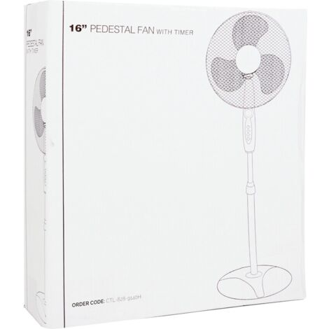 Pedestal Fan with Timer 16"