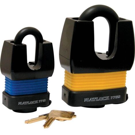 Matlock Key Matlock Laminated Yellow Steel Key Padlock - 75mm
