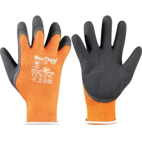 Atg 30-201 MaxiTherm Palm Coated Orange/Black Cold Resistant Gloves - Size 6