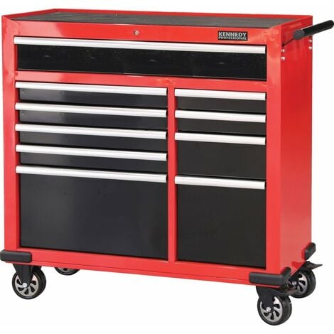Kennedy 10-Drawer XL Heavy Duty Cabinet with Caster Wheels and Side Handle
