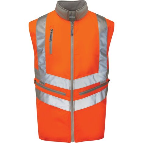 Pulsar PR498 Reversible Hi-vis Body Warmer Orange (S)