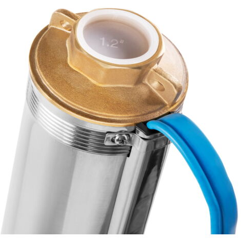 Pompe submersible à eau de puits avec moteur de 1250W, 1,7cv. 14 turbines et capacité de pompage d'eau propre jusqu'à 5,5m3/h, hauteur maximale de la pompe 101m - Greencut BAS125C