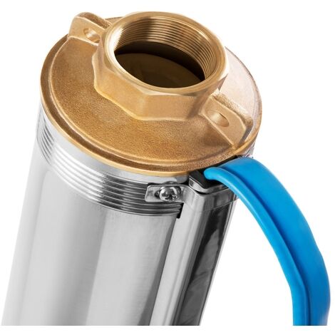 Pompe submersible à eau de puits avec moteur de 1250W, 1,7cv. 14 turbines et capacité de pompage d'eau propre jusqu'à 5,5m3/h, hauteur maximale de la pompe 101m - Greencut BAS125C
