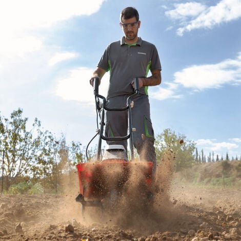Motobineuse électrique filaire 1200W, 230V, 4 lames interchangeables, largeur de travail 36cm, profondeur 22cm - Greencut GTC1200C