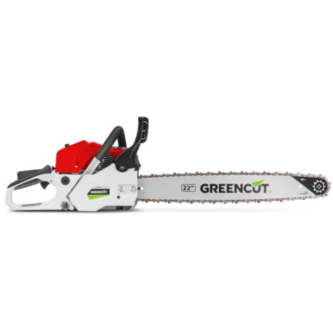 Tronconneuse moteur à essence 2 temps 68cc 3,9cv, épée de 22 pouces, nombre de dents 86, guidon ergonomique - Greencut GS680X