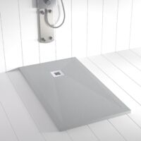 Plato de ducha de resina Ples Gris ANTIDESLIZANTE - 70x200 cm - Válvula+Rejilla GRATIS
