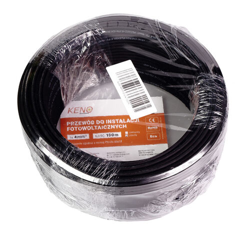 20m Solarkabel Verlängerungskabel schwarz 4 mm PV Photovoltaik