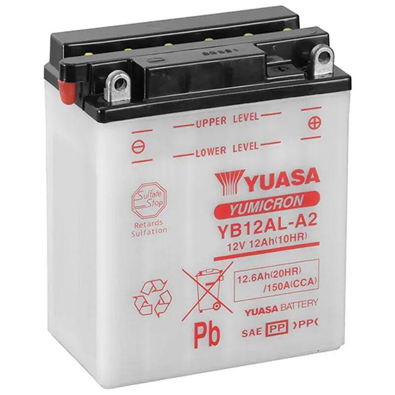 Batería de Moto YUASA YB12AL-A2 12Ah 12V