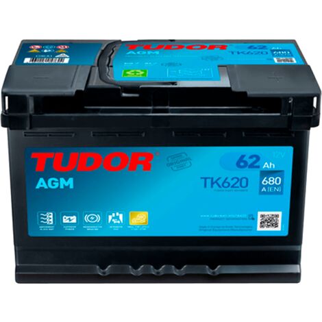 Tudor TK620 Batería de Coche AGM 62Ah 680A EN