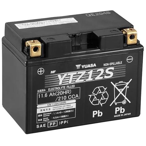 Batería de Moto YUASA Gel YTZ12S-BS 11Ah 12V