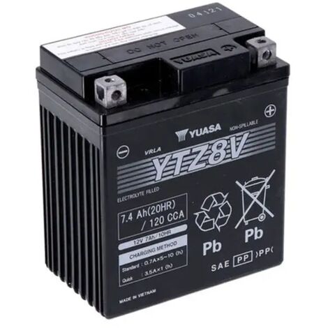 Batería de Moto YUASA YTZ8V 7,4Ah 12V