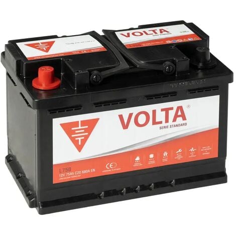 Batería de Coche 75Ah 680A EN Standard +Izq Volta L750I