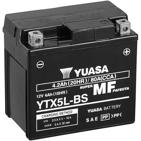 Batería de Moto YUASA YTX5L-BS 4Ah 12V