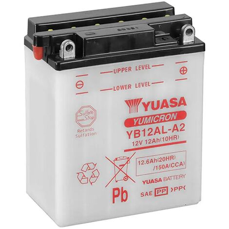 Batería de Moto YUASA YB12AL-A2 12Ah 12V