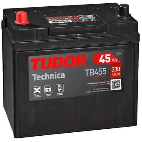 Tudor TB455 Batería de Coche 45Ah 330A EN +izq