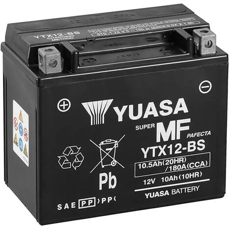 Batería de Moto YUASA YTX12-BS 10Ah 12V