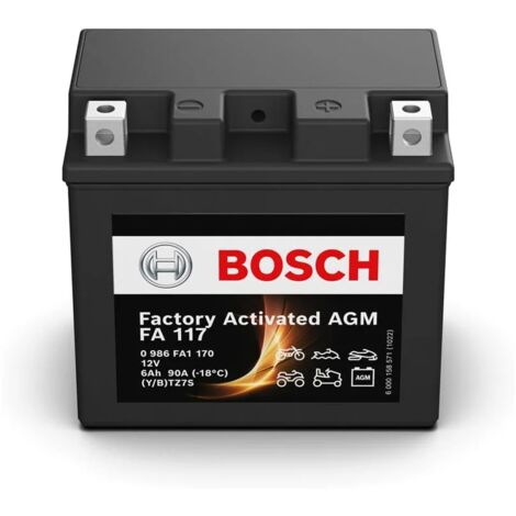 Batería de Moto Bosch FA117 (YTZ7S-BS) 6Ah 90A 12V