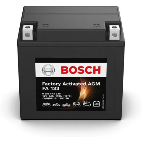Batería de Moto Bosch FA133 (YB7L-B2-12N7-3B) 8Ah 110A 12V (1/5)