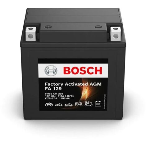 Batería de Moto BOSCH FA129 (YB7-A-12N7-4A) 8Ah 110A 12V