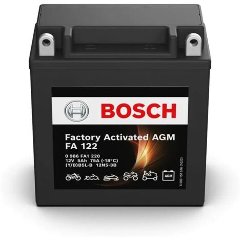 Batería de Moto Bosch FA122 (YB5L-B-12N5-3B) 5Ah 75A 12V (1/5)