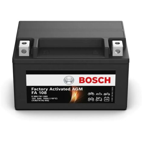 Batería de Moto Bosch FA108 12V 6Ah 100A