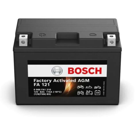 Batería de Moto Bosch FA121 (YT9B-S) 8Ah 115A 12V