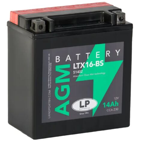Batería de Moto 14Ah 12V LP LTX16-BS