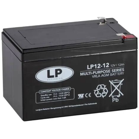 Batería de Seguridad 12V 12Ah (20Hr) Landport – NSA LP12-12 T2