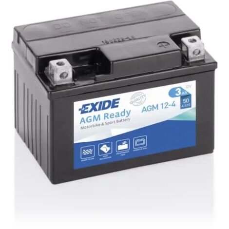 Batería De Moto Exide AGM12-4 (12V 3Ah)