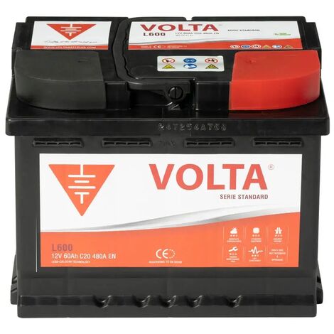 Batería de Coche 60Ah 500A EN Standard Volta L600D