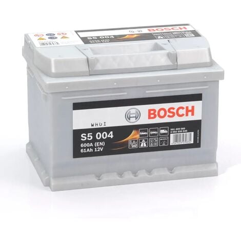 solapa dolor de estómago Realista Batería de Coche Bosch 61Ah 600A EN S5004 borne + dcha