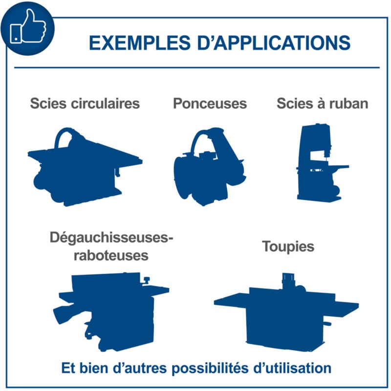 Scheppach Aspirateur à copeaux DC500 – Aspirateur d’atelier – Volume 75 L – 550 W – Débit d'air 1150 m3/h – Kit d'adaptateurs 4 pièces inclus – Flexible 2 m 2