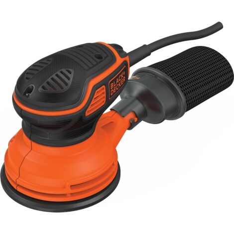 Black&Decker – Ponceuse excentrique filaire 240 W Ø 125 mm – Vitesse 14 000 tr/min – Sac à poussière inclus – Pour ponçage bois et métal - KA199