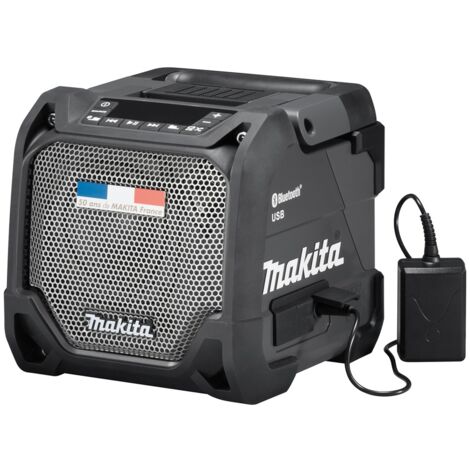 Makita – Haut-parleur de chantier sans fil 18V – Bluetooth, USB, AUX – Protection IP64 pour chantiers extérieurs – Autonomie jusqu'à 26h - DMR202B