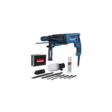 Perforateur Burineur SDS+ Makita 800W HR2630 - 3 Fonctions, Coffret Inclus, Pour Perçage Béton Et Burinage
