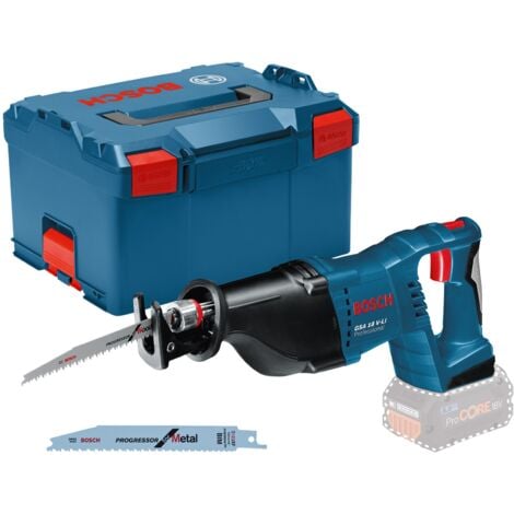 Scie sabre sans fil - Sans batterie, ni chargeur - BOSCH GSA 18 V-LI solo en coffret L-Boxx - 060164J007