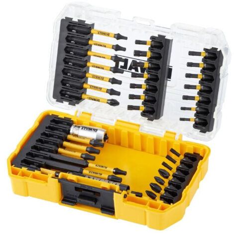 Dewalt – Coffret de 37 embouts de vissage – Empreintes Pz, T et Ph – Longueur 25/57/89 mm – Pour vissage précis et rapide - DT70732T-QZ
