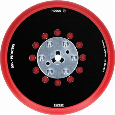 Bosch – Plateau de ponçage multihole 150 mm – Dureté moyenne – Aspiration optimale pour ponçage bois – 2608900007