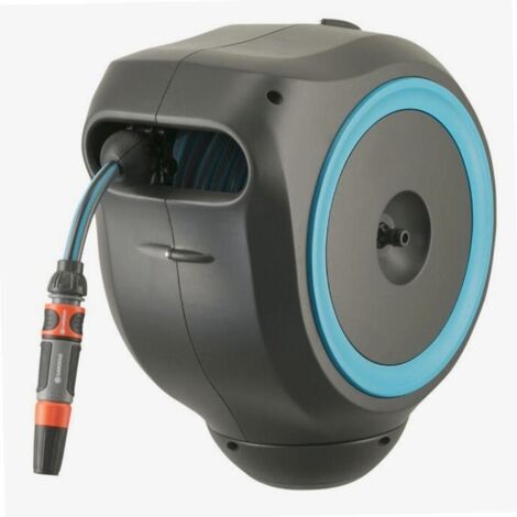 Dévidoir automatique mural GARDENA RollUp S 15 m 18600-20 - Bleu turquoise