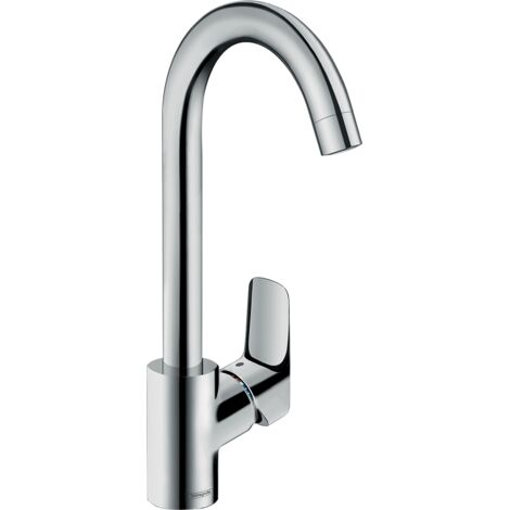 Hansgrohe – Mitigeur de cuisine haut 255mm avec bec orientable 110°/150°/360° – Finition chromée – Débit 12 l/min – 71835000