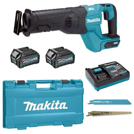 Makita – Scie récipro 40V 1100W avec 2 batteries 2.5Ah – Moteur sans charbon – Technologie XPT pour conditions exigeantes – JR001GD201