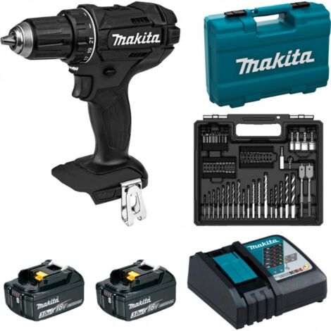 Makita – Perceuse-visseuse 18V avec 2 batteries 3Ah – Moteur Brushless – Technologie XPT – Couple 62Nm – Coffret de transport – DDF482FX1B
