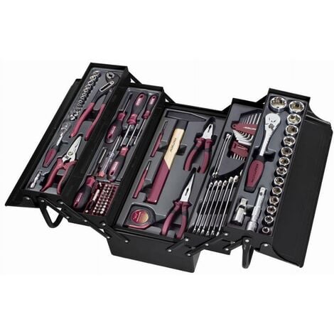 Caisse à outils KRAFTWERK avec outils 1/4' + 1/2' - 106 pièces - 206.000.000