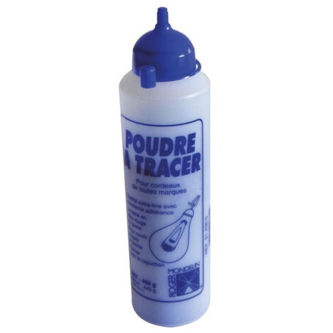 Mondelin – Poudre à tracer bleue 400 g – Marquage durable pour surfaces lisses – Biberon de traçage pour professionnels (1/3)