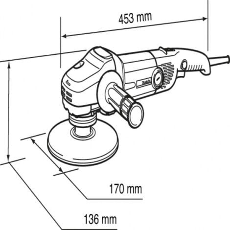 Ponceuse polisseuse à disque MAKITA 1600W Ø 180 mm - SA7000C