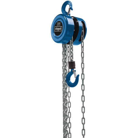 Scheppach Palan à Chaîne CB01 - Capacité de charge 1000 Kg - Hauteur de levage 3000 mm - Crochet de levage avec sécurité - Longue chaîne de commande Peut également tirer une charge