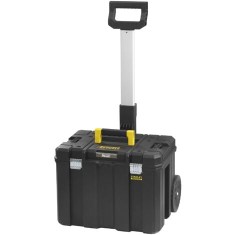 Stanley – Mallette de rangement 36L – Roues 18 cm – Poignée bi-matière – Anticorrosion – 50 kg de capacité – FMST175753