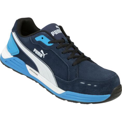 Puma – Baskets de sécurité S3 ESD HRO SRC – Semelle anti-perforation FAP®lite – Cuir velours hydrofuge – Pointure 44 – Bleu