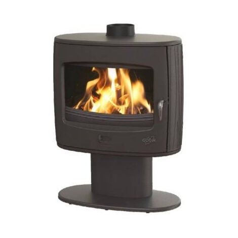Poêle bois bûche GODIN Eliot 8Kw - Anthracite - 388131